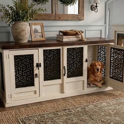 New 72 inch Solid Wood Rustic Pet Kennels