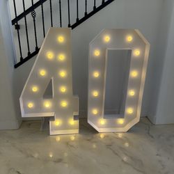 4ft Tall Marquee Numbers