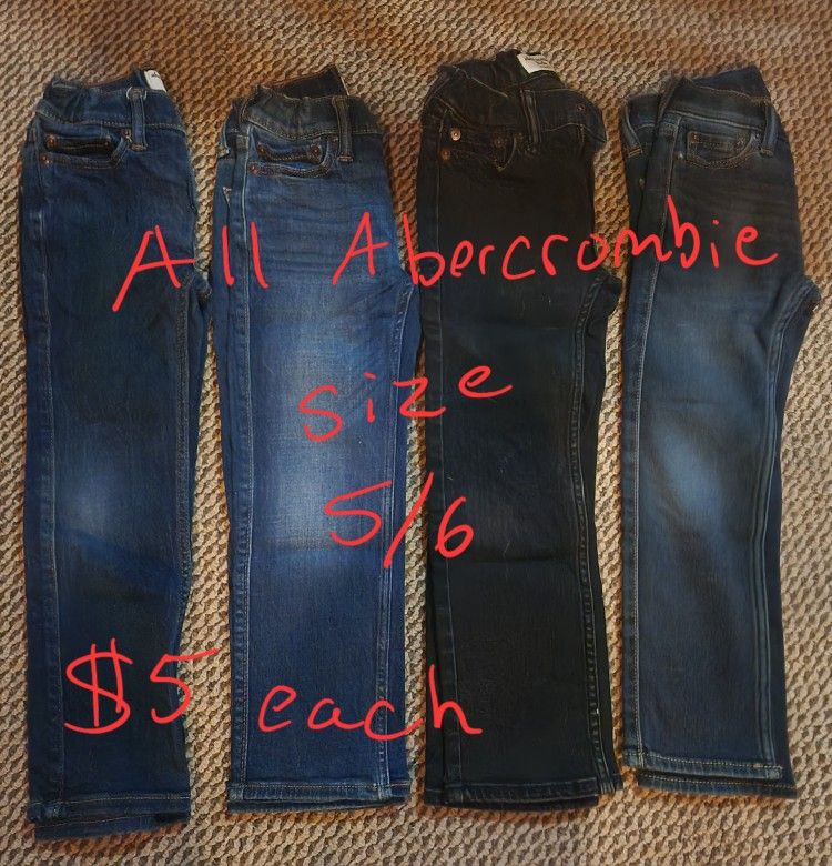 Boys Abercrombie Size 5/6 Jeans