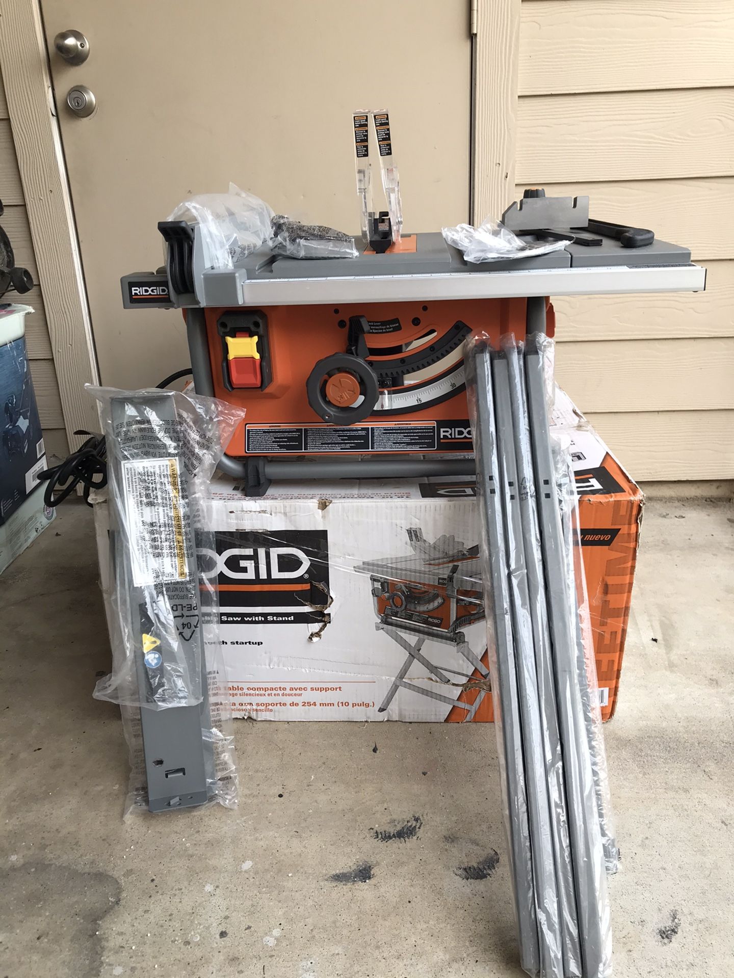 Compact table saw with stand