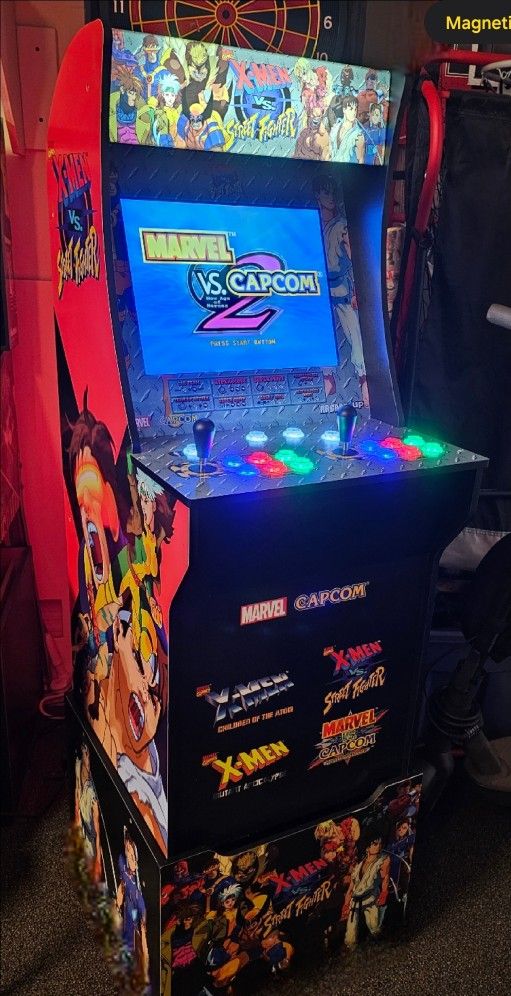 Vintage X-Men Vs Street Fighter Arcade1up Cabinet With Over 15,000 Video Games 