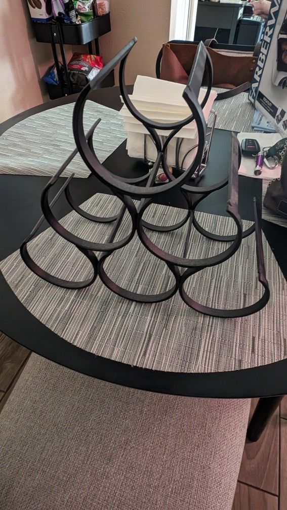 Wine Rack Table Top Holds 6 Bottles
