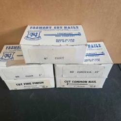 5 lb Vintage Tremont Cut Nails 3/4" to 2" Old Fashioned Fine Common Clinch Clout
