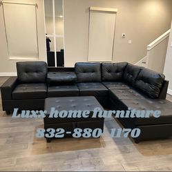 Brand New Sectional Sofa Black Financing Available 