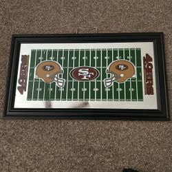 NFL 49ers Framed Mirror