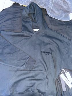 Black essential hoodie