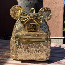 Disney Minnie Mouse gold sequin mini backpack