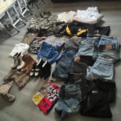 VINTAGE Y2K STREETWEAR CLOTHING BUNDLE - LEVI'S, LEE, TOMMY HILFIGER, JEANS, JACKETS, WOMENS BOOTS