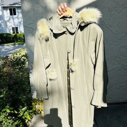 Woman’s Leather Coat And Artificial Fur Coat 