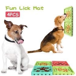 Slow Feeder Dog Bowl Dog Lick Mat 4pcs Set