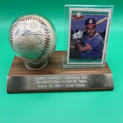 Manny Ramirez Home Run Baseball (3 Items) Rare Find