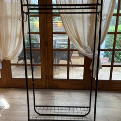 Clothing Rack w/ Shelves – Great Condition