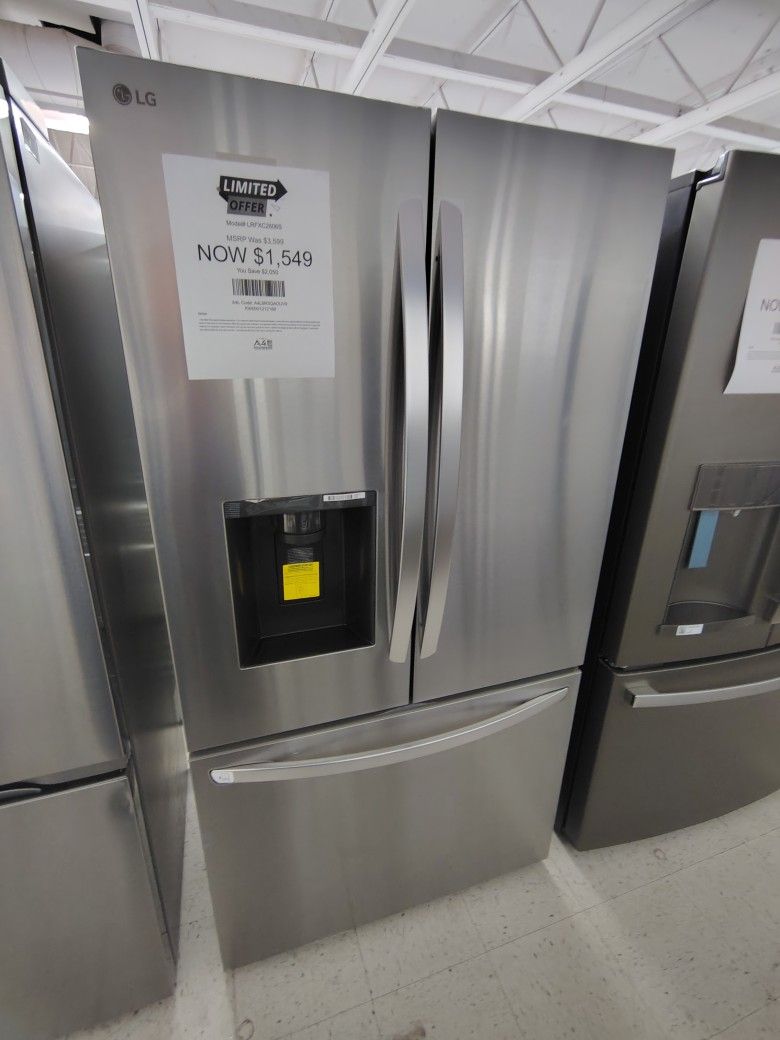 Only $1549! LG 26 Cu Ft Smart Counter Depth MAX French Door Refrigerator w/ Dual Ice Makers 