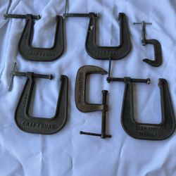 Craftsman Pearlitic Deep Throat C-Clamp Six (6) Total