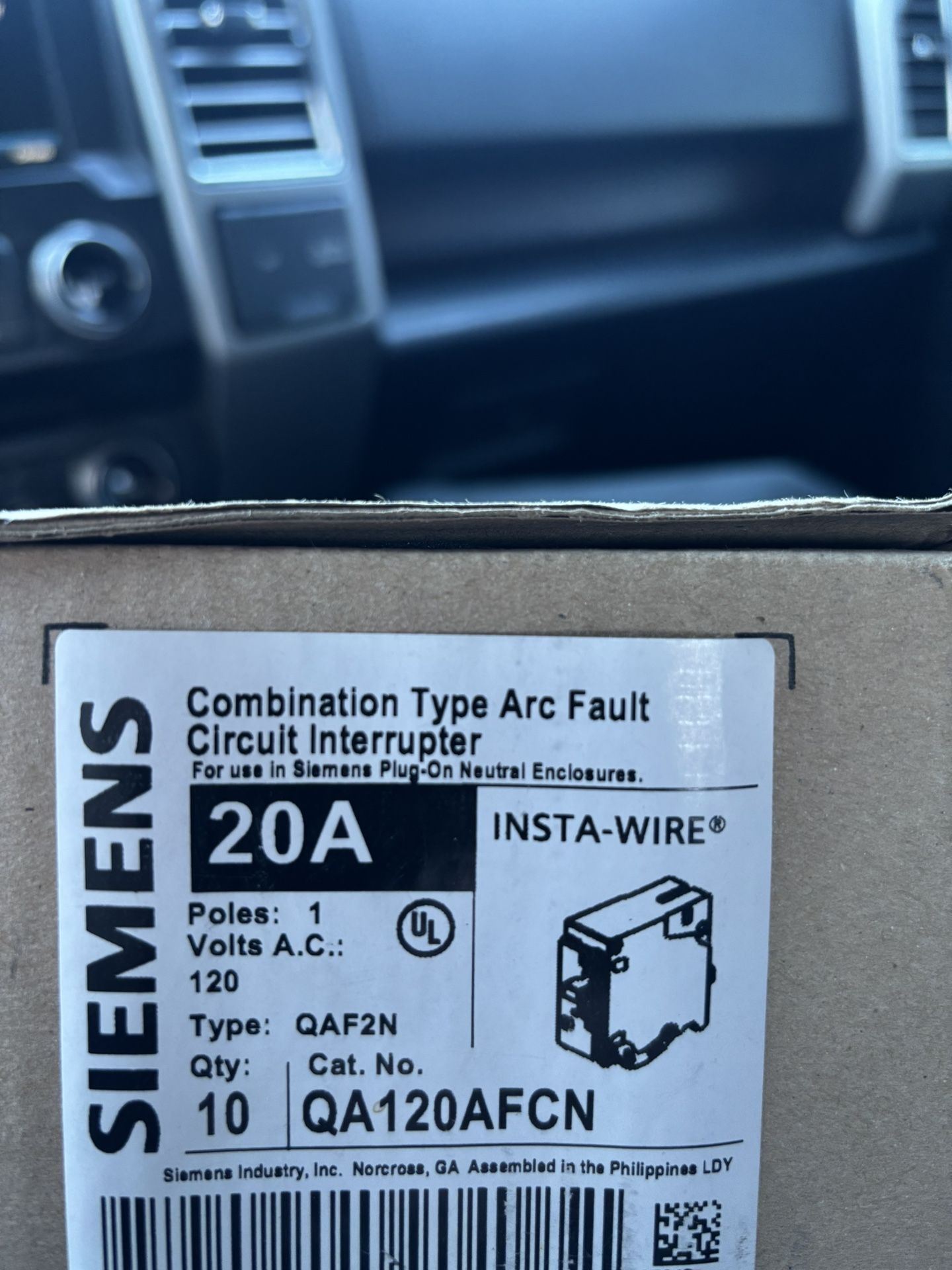 Siemens 20a Arc Fault Snap On Neutral