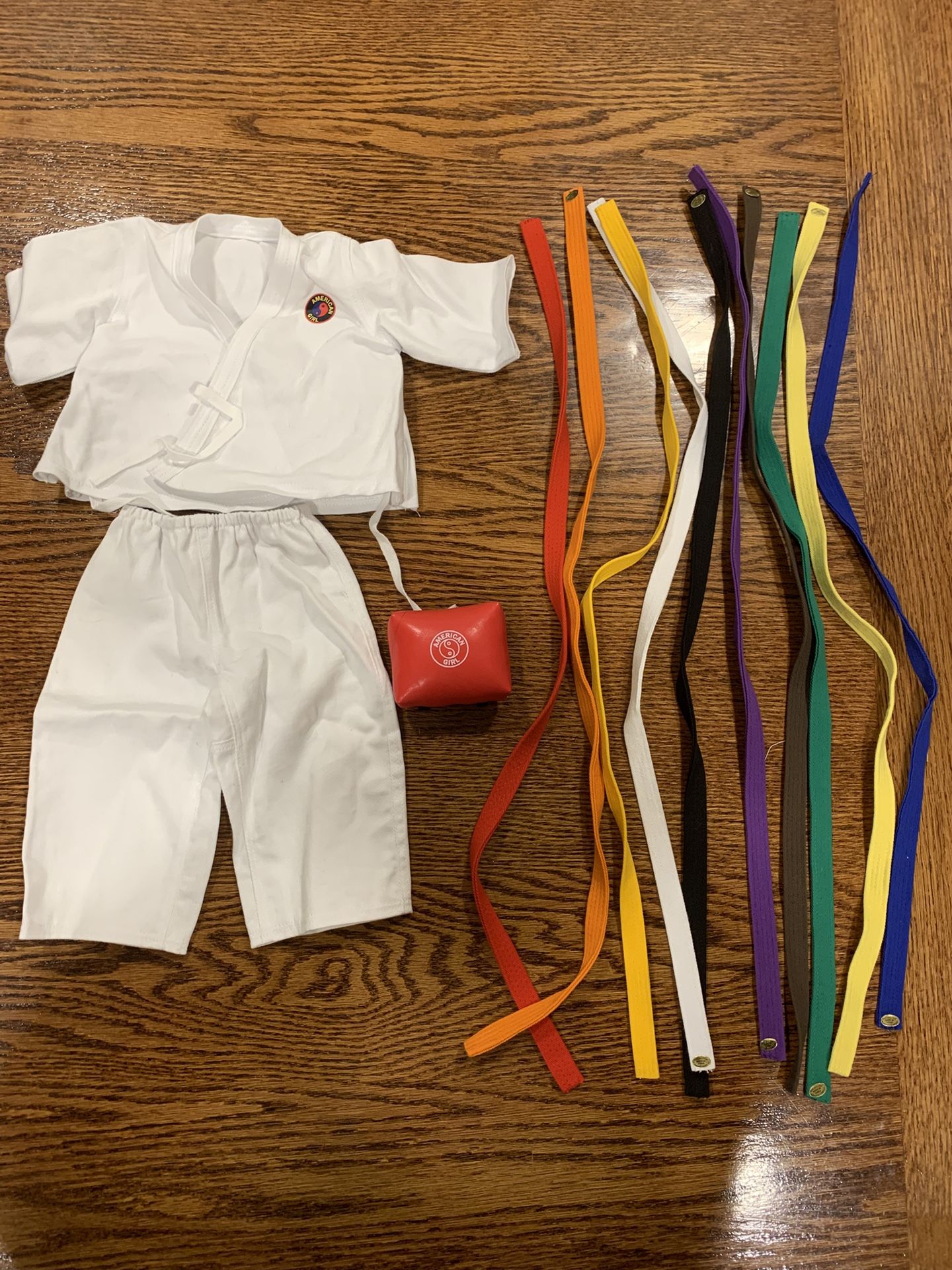 American girl, doll karate outfit