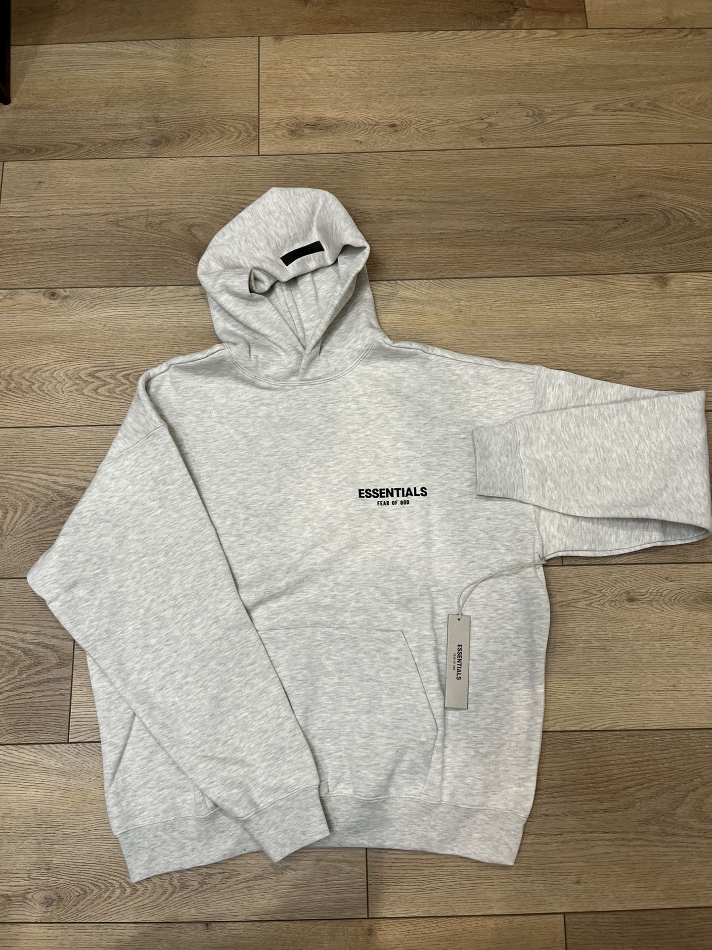 Essentials Hoodie Light Oat ( size large)