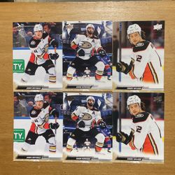 2022 UPPER DECK ANAHEIM DUCKS 6 CARD LOT 