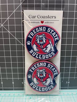Fresno State Bulldogs Car Coasters Set of 2