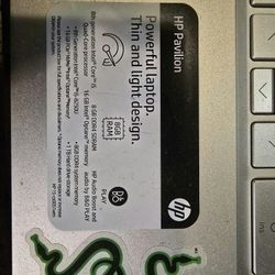 HP PAVILLION TOUCHSCREEN LAPTOP (HARDLY USED)