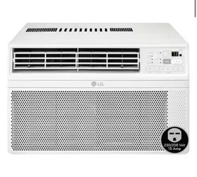 LG 18,000 BTU 230/208-Volt Window Air Conditioner Unit Cools 1000 sq. ft. with Remote, Dehumidifier and in White
