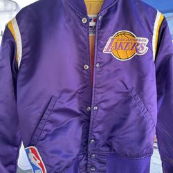 Vintage 80s Los Angeles Lakers Starter Bomber Jacket