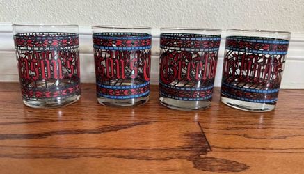 4 vintage seasons greetings cups houze