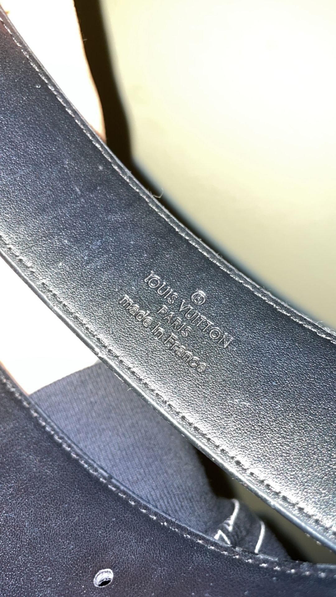 Louis Vuitton Canvas Damier Graphite LV Initiales Belt