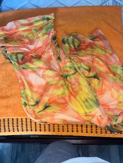 Floral Print Sheer Scarf Wrap