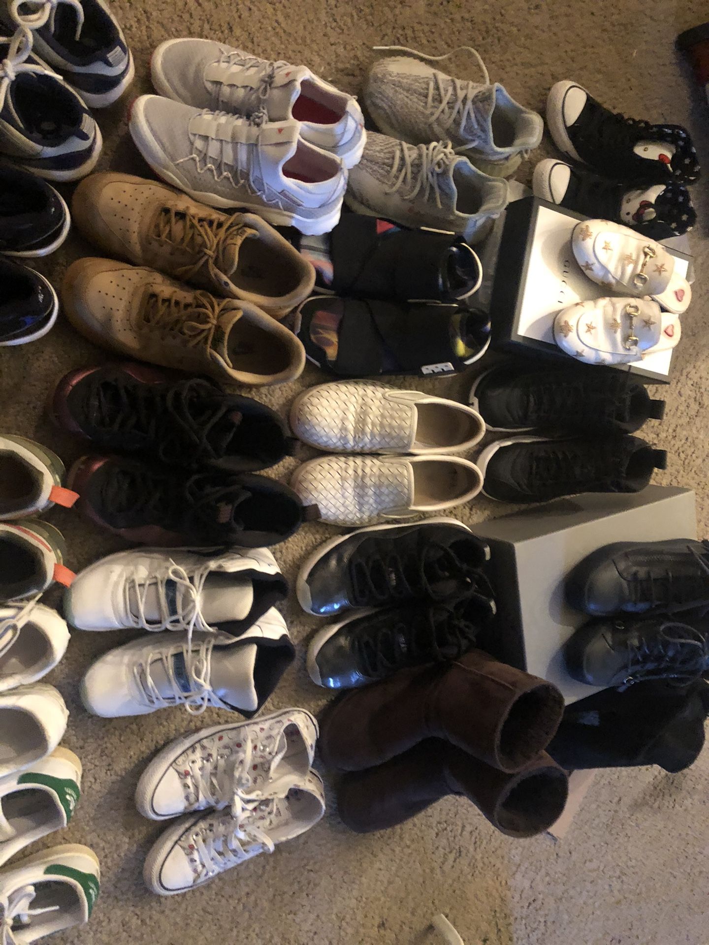 Shoes: AJ, BV, Gucci, UGG and others