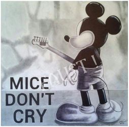 Disney MICKEY MOUSE The Cure mashup Original Art Print by FAUST