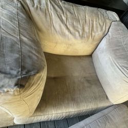 Large one seater and ottoman