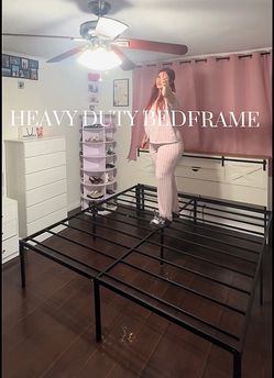 Brand new metal king bed frame