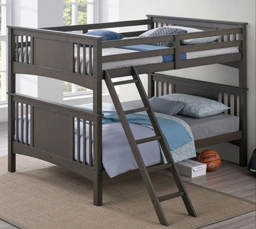 Brand New Grey Full Over Full Bunk Bed