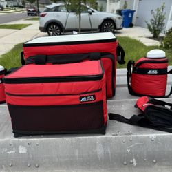 Artic Zone Red And Black Cooler, Cooler Bags And Water Bottle
