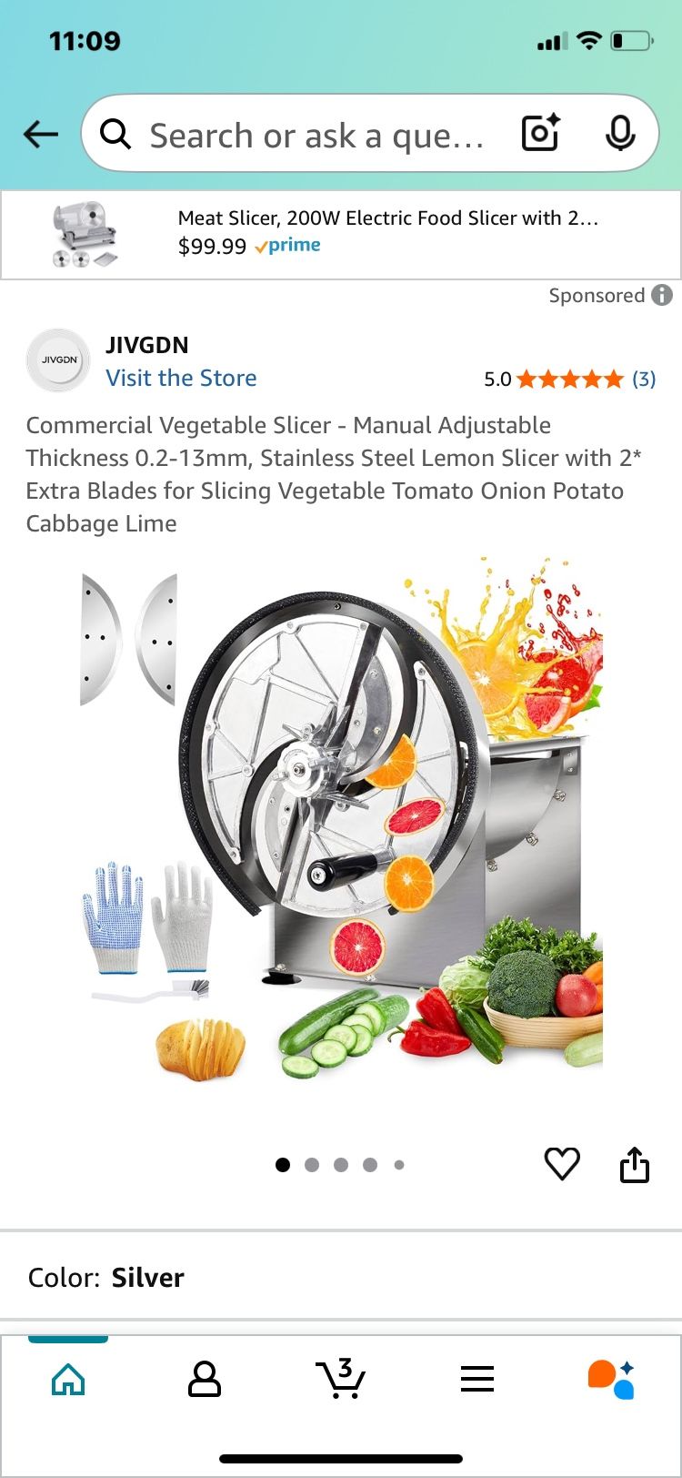 NEW Stainless Steel Fruit & Veggie Cutter – Model #1038A – $80 (Retail $148)