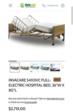 Invacare electric hospital bed
