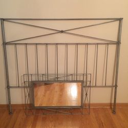 Quality welded steel queen headboard and matching mirror Quality Welding Steel Queen Headboard  And Bed Feame PLUS Matching Mirror