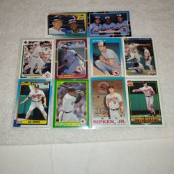 Lot Of 10 Perfect Mint Vintage Old Cal Ripken, Jr. Baseball Cards 