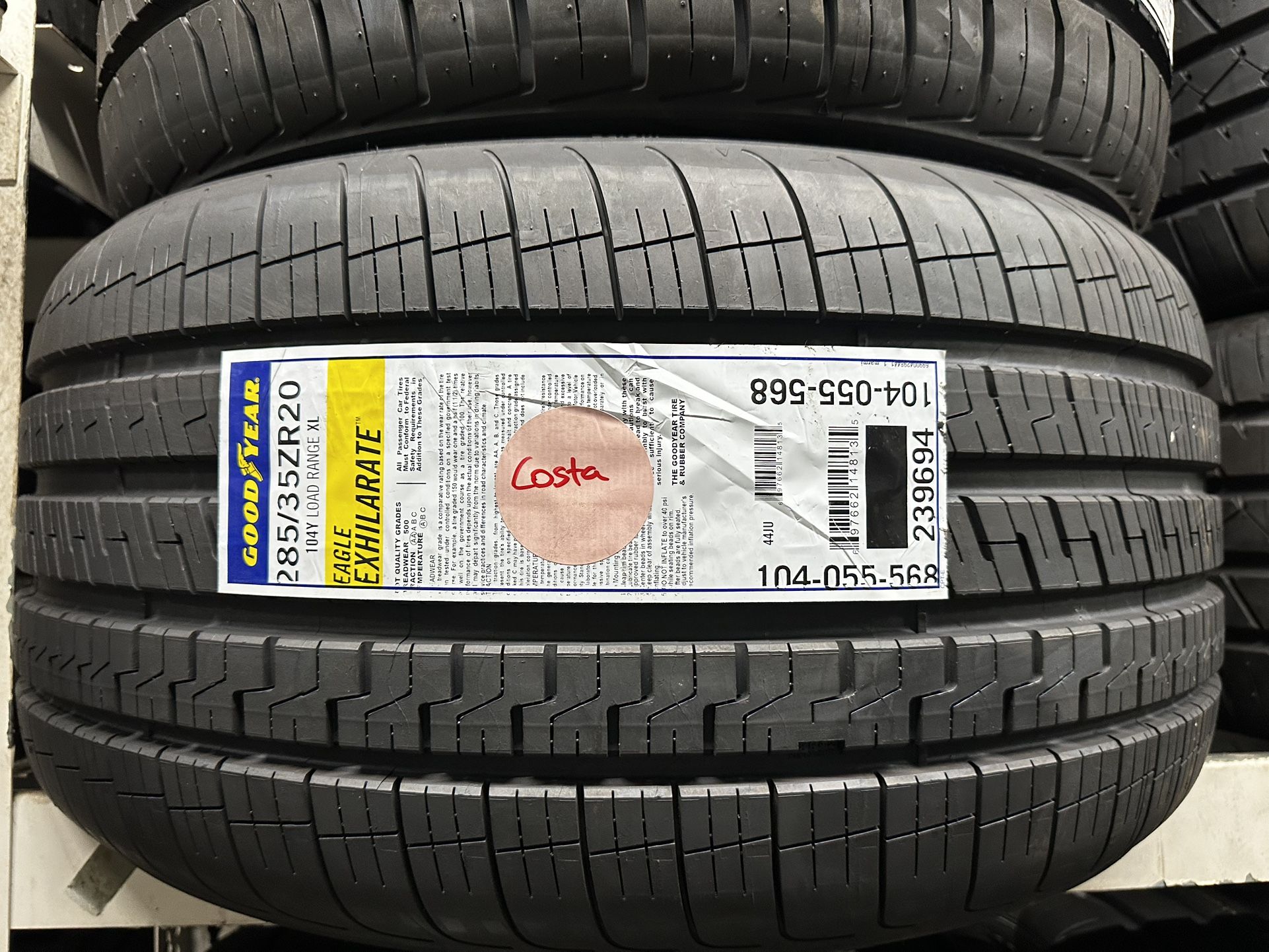 285/35ZR20 Goodyear Eagle Exhilarate Available