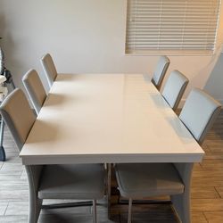 Dinning Table With 6 Leather Chairs For Sale!!!