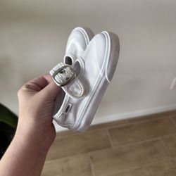 White Toddler Mary Jane Vans 5.5C