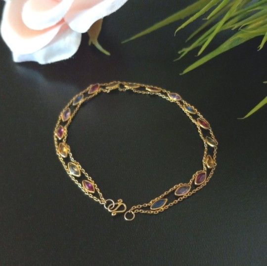 10kt Yellow Gold Gemstone Bracelet