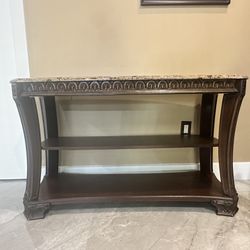 Wood And Marble Table
