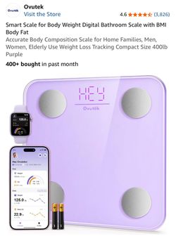 Ovutek Smart Scale for Body Weight, Digital Bathroom Scale BMI Weighing Body Fat Scale, Accurate Body Composition Scale Monitor for People's Health wi