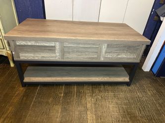 Lift-Top Coffee Table with Hidden Storage | Like New