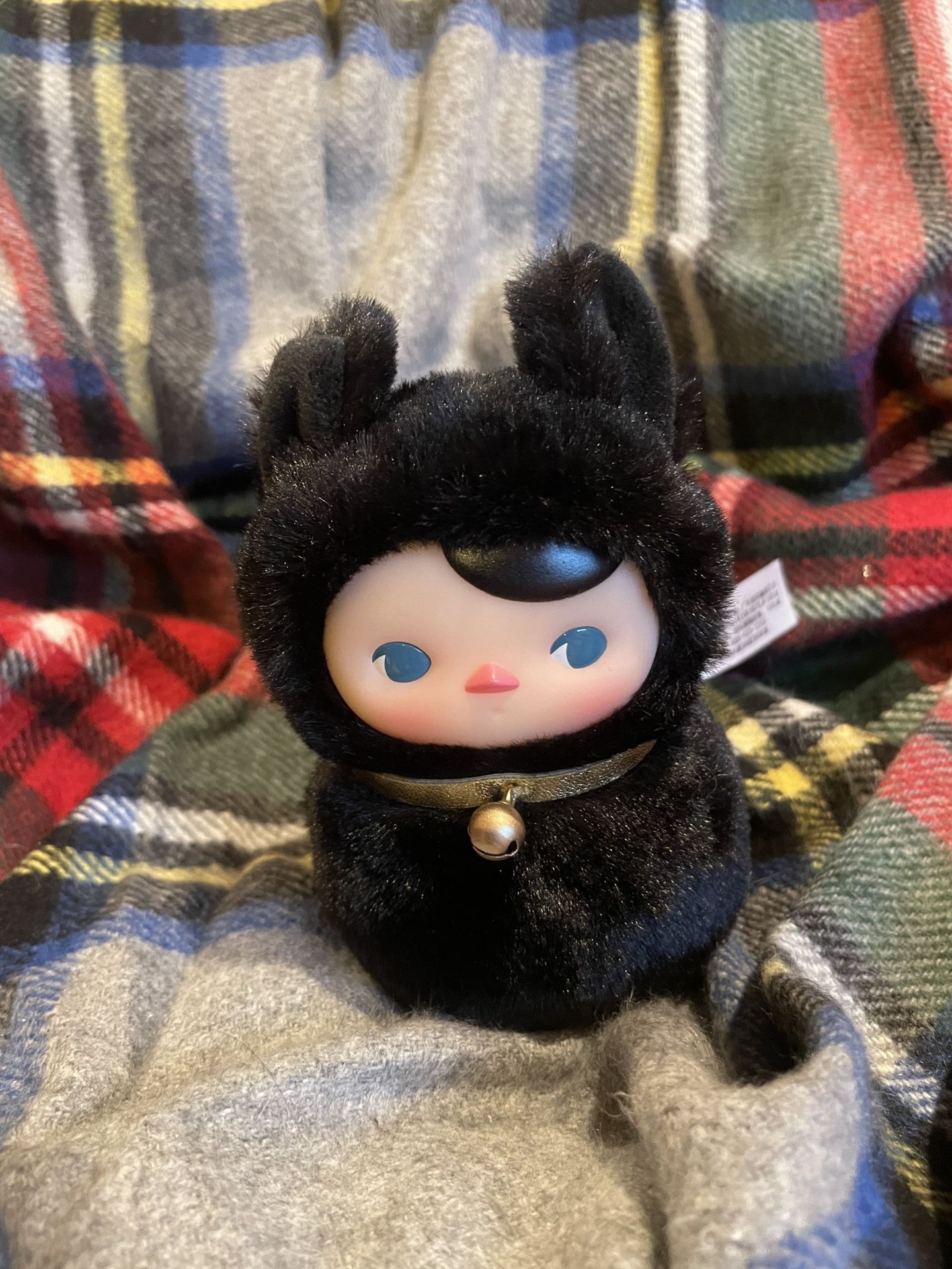 Popmart Pucky Black Cat Roly Poly Plush Durama