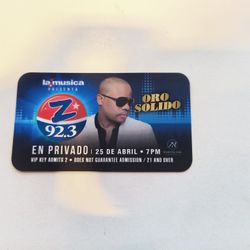 Cuatro Tickets Concierto Privado De Oro Solido 92.3