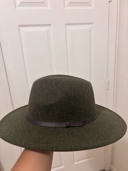 wide-brim wool fedora hat