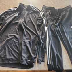 Black Adias Sweatsuit